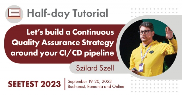 SEETEST 2023 third tutorial speaker announced – Szilard Szell!